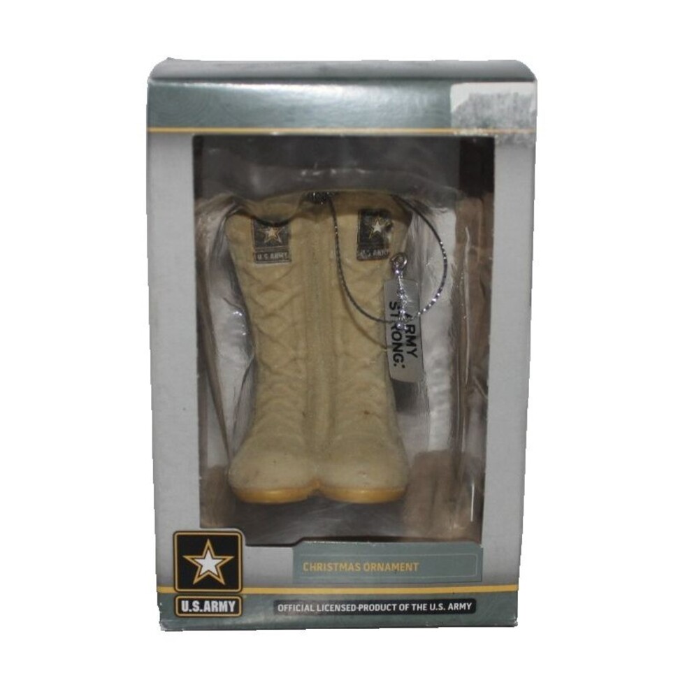 Kurt S Adler U.S. Army Boots Christmas Ornament  Army Strong Original Box